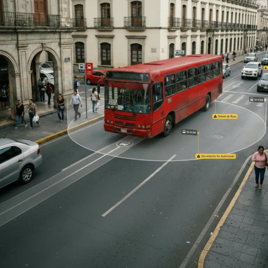 control ruta de buses