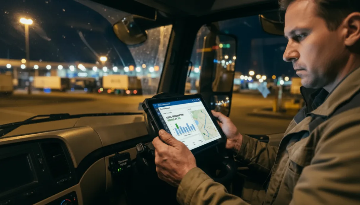 obo de di&eacute;sel en camiones de carga detectado por sensores de nivel de combustible y lectura CAN Bus.