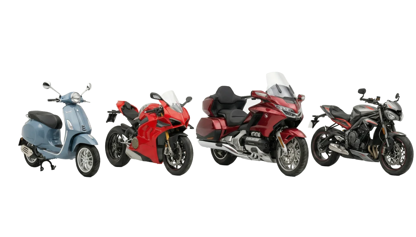 mapa satelital mostrando soluciones de rastreador GPS para motos particulares, servicios de delivery y mototaxis.